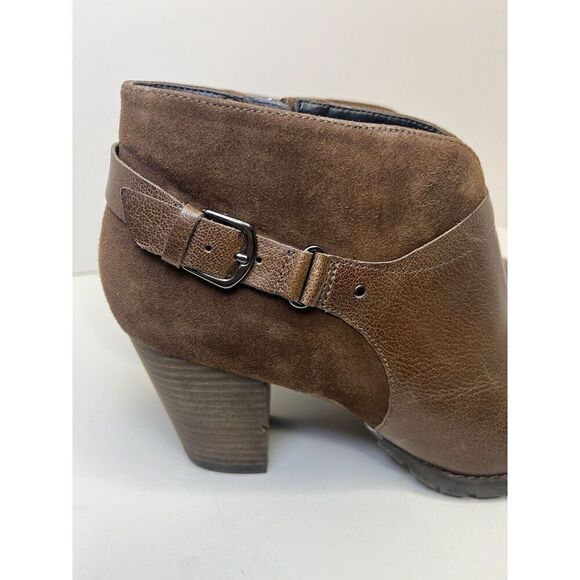 Clarks NWOB Mission Parker Bootie Brown Leather Suede Women’s Size 9.5M - Picture 5 of 12